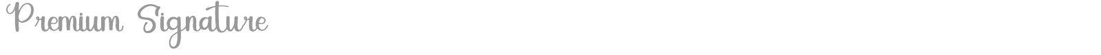 Premium Signature font preview
